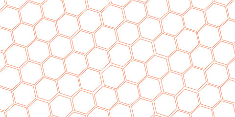 abstract 3d hexagon block pattern in red and white. 3d rendering