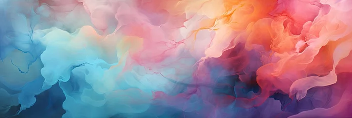 Foto op Plexiglas multicolored gradient pastel background with colored soft smoke © alexkoral