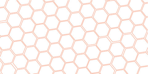 abstract 3d hexagon block pattern in red and white. 3d rendering
