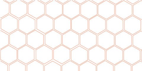 abstract 3d hexagon block pattern in red and white. 3d rendering