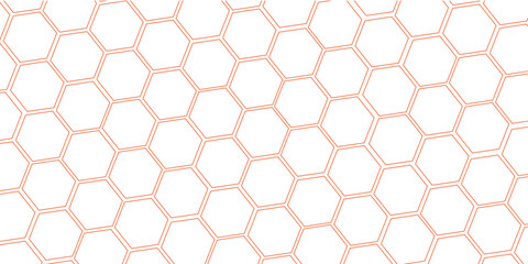 abstract 3d hexagon block pattern in red and white. 3d rendering