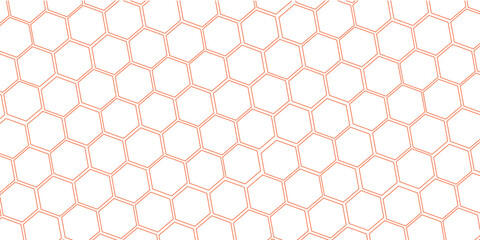 abstract 3d hexagon block pattern in red and white. 3d rendering