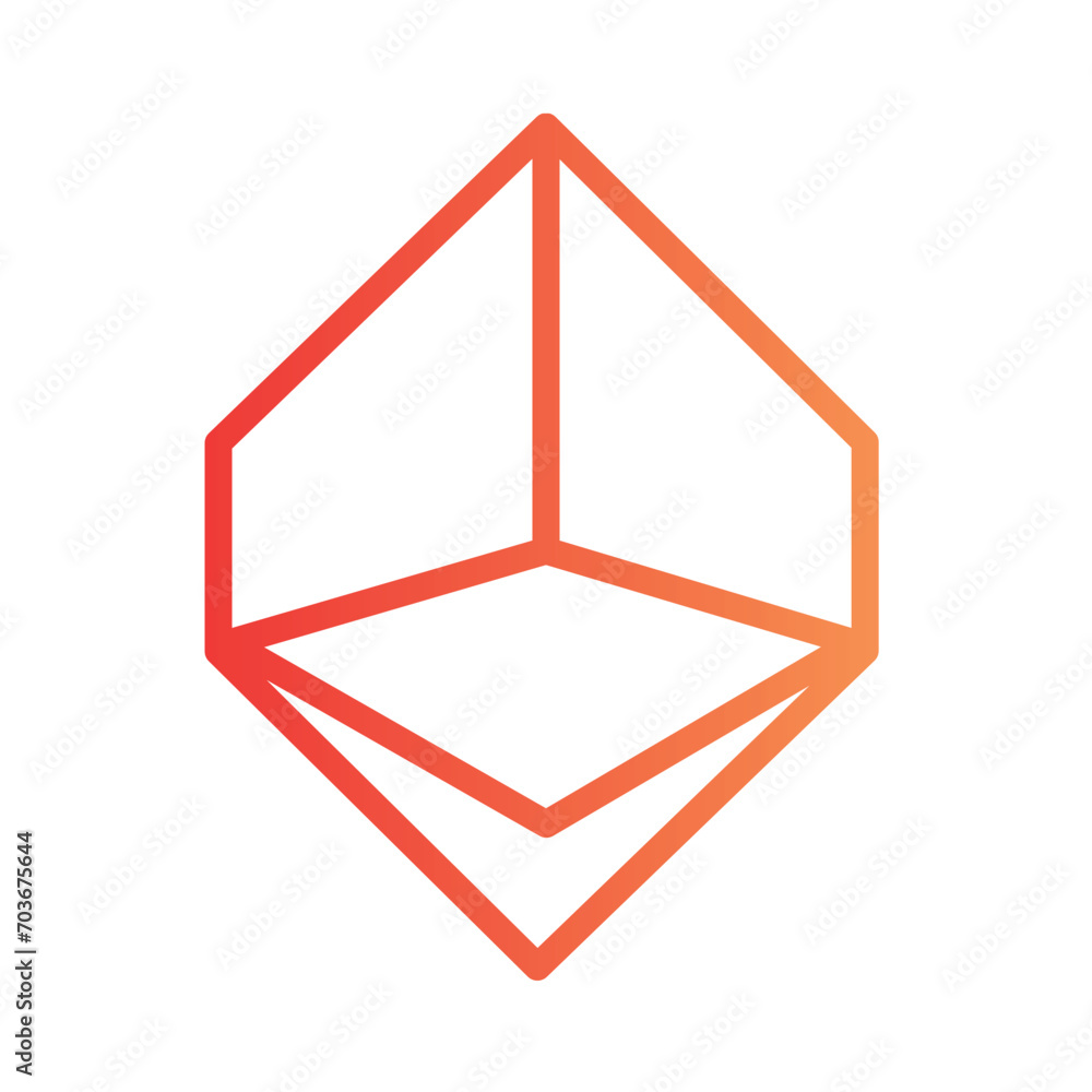 Poster abstract shape geometry gradient outline icon