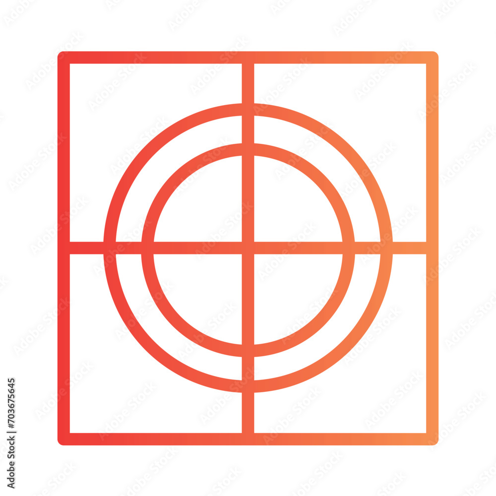 Poster abstract shape geometry gradient outline icon