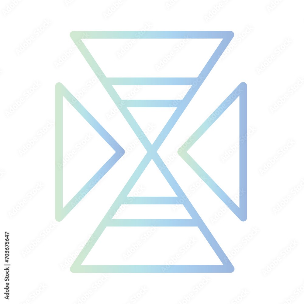 Poster abstract shape geometry gradient outline icon