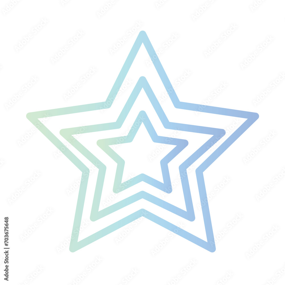 Poster abstract shape geometry gradient outline icon