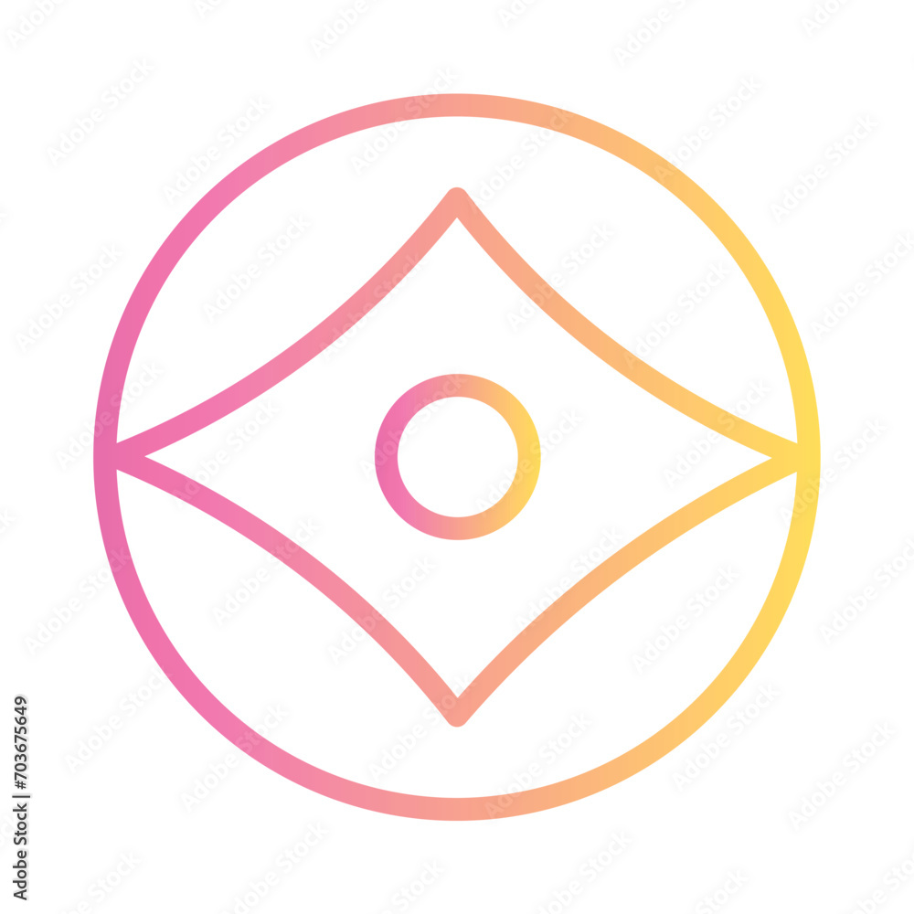 Poster abstract shape geometry gradient outline icon