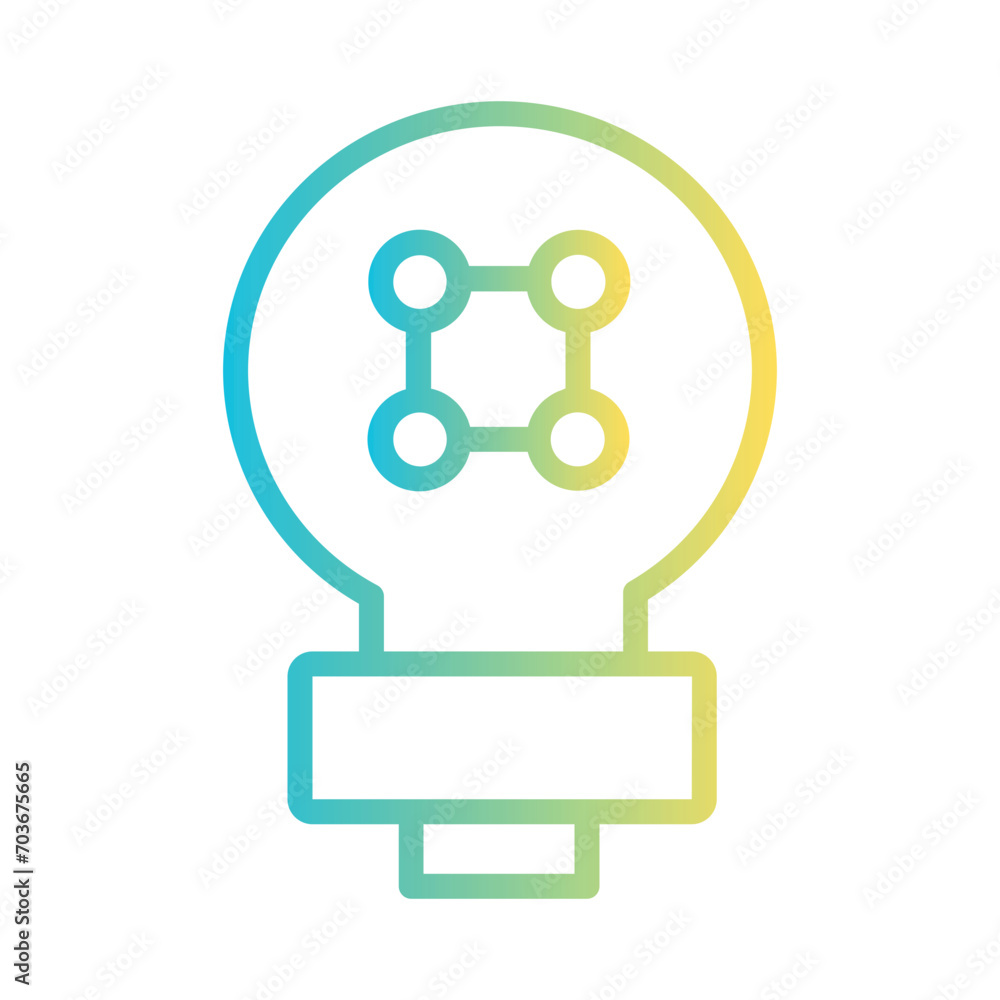 Poster creativity data document gradient outline icon
