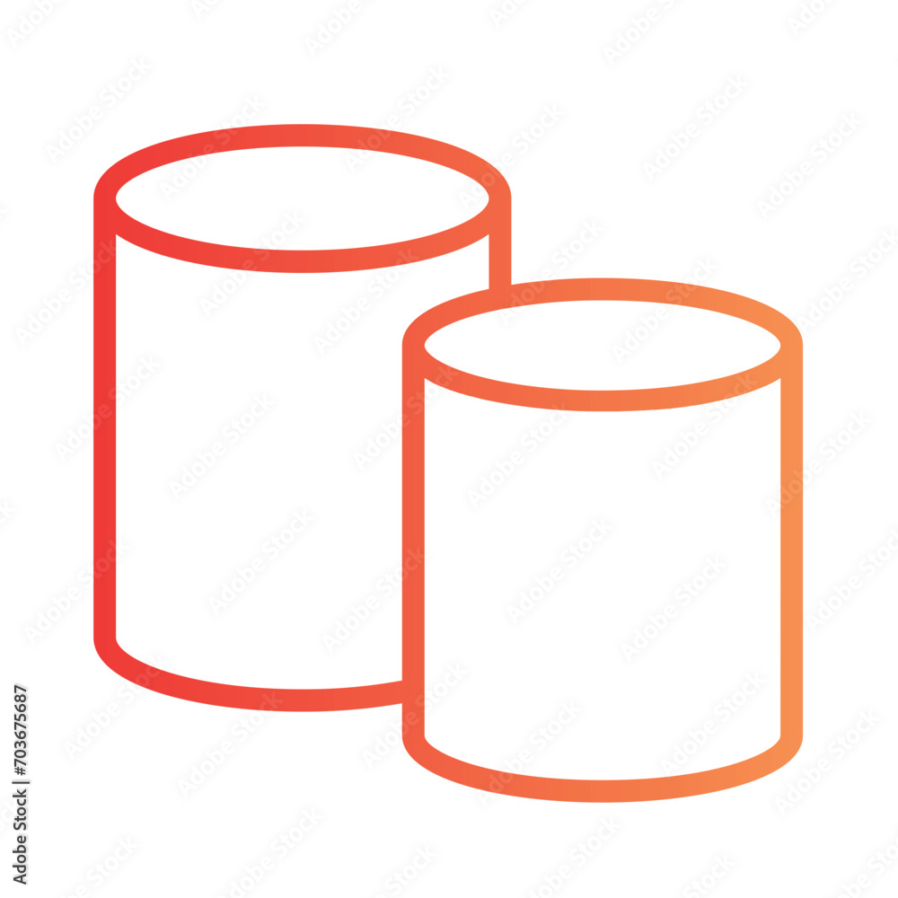 Poster design intersect object gradient outline icon