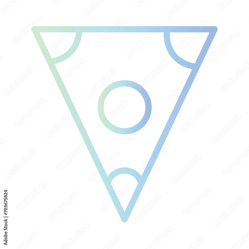 Poster triangle shape geometry gradient outline icon