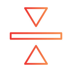 Vertical Abstract Mirror Gradient Outline Icon