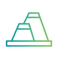 Climbing Hiking Mount Gradient Outline Icon