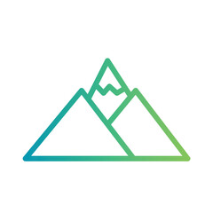 Nature Peak Rock Gradient Outline Icon