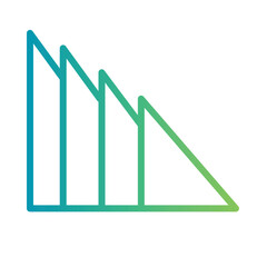 Obraz premium Nature Peak Rock Gradient Outline Icon