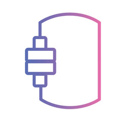 Fototapeta premium Rock Climbing Rope Gradient Outline Icon