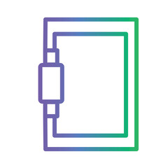 Steel Tool Lock Gradient Outline Icon