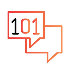 Binary Code Frame Gradient Outline Icon