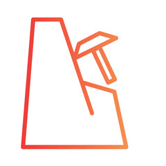 Activity Cliff Climb Gradient Outline Icon