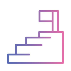 Stairs Success Top Gradient Outline Icon