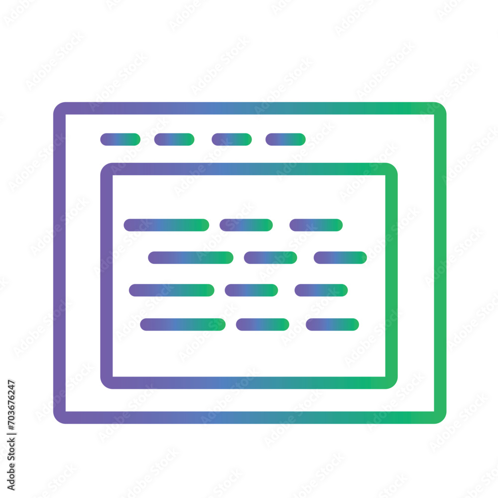 Aufkleber settings software web gradient outline icon