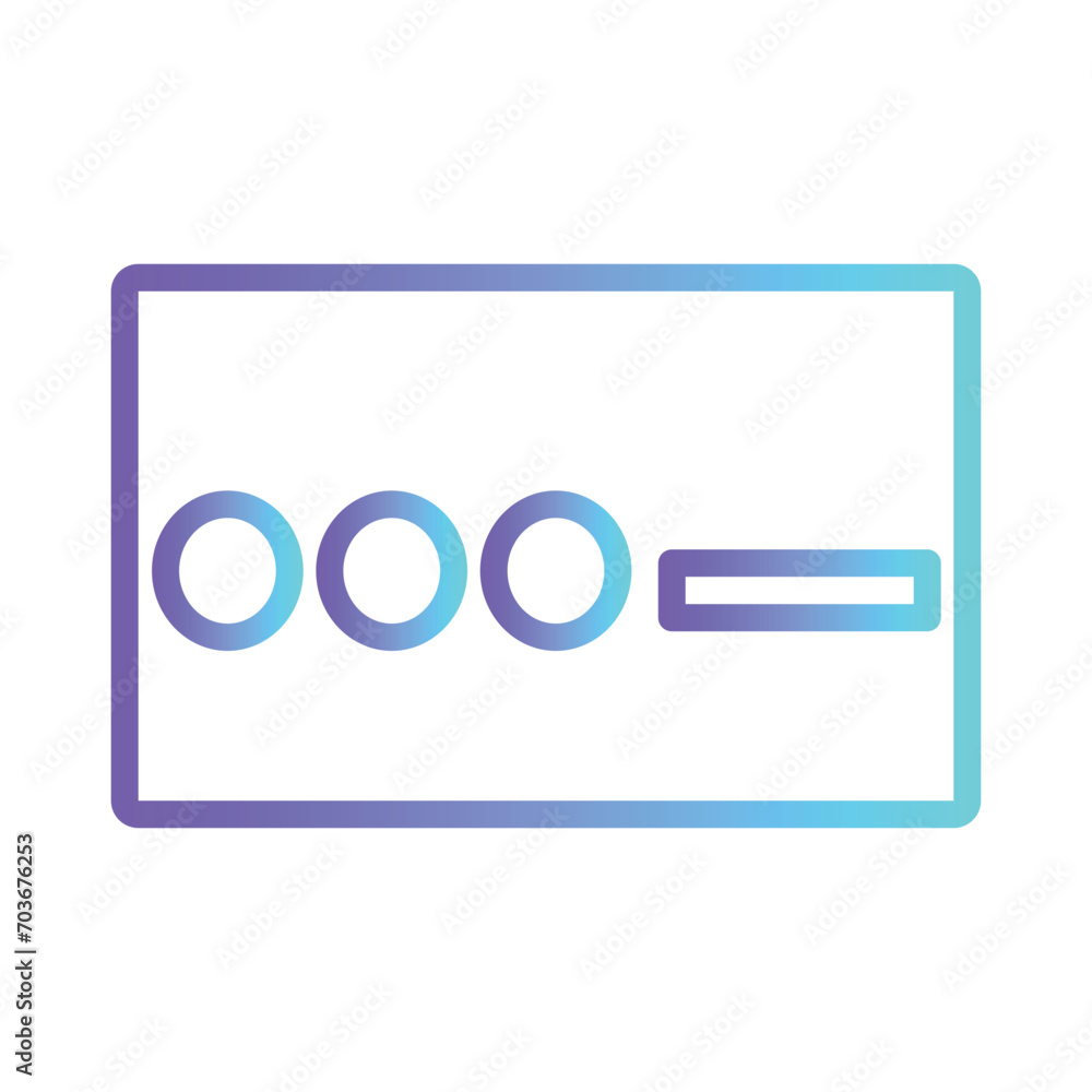 Poster access code dot gradient outline icon