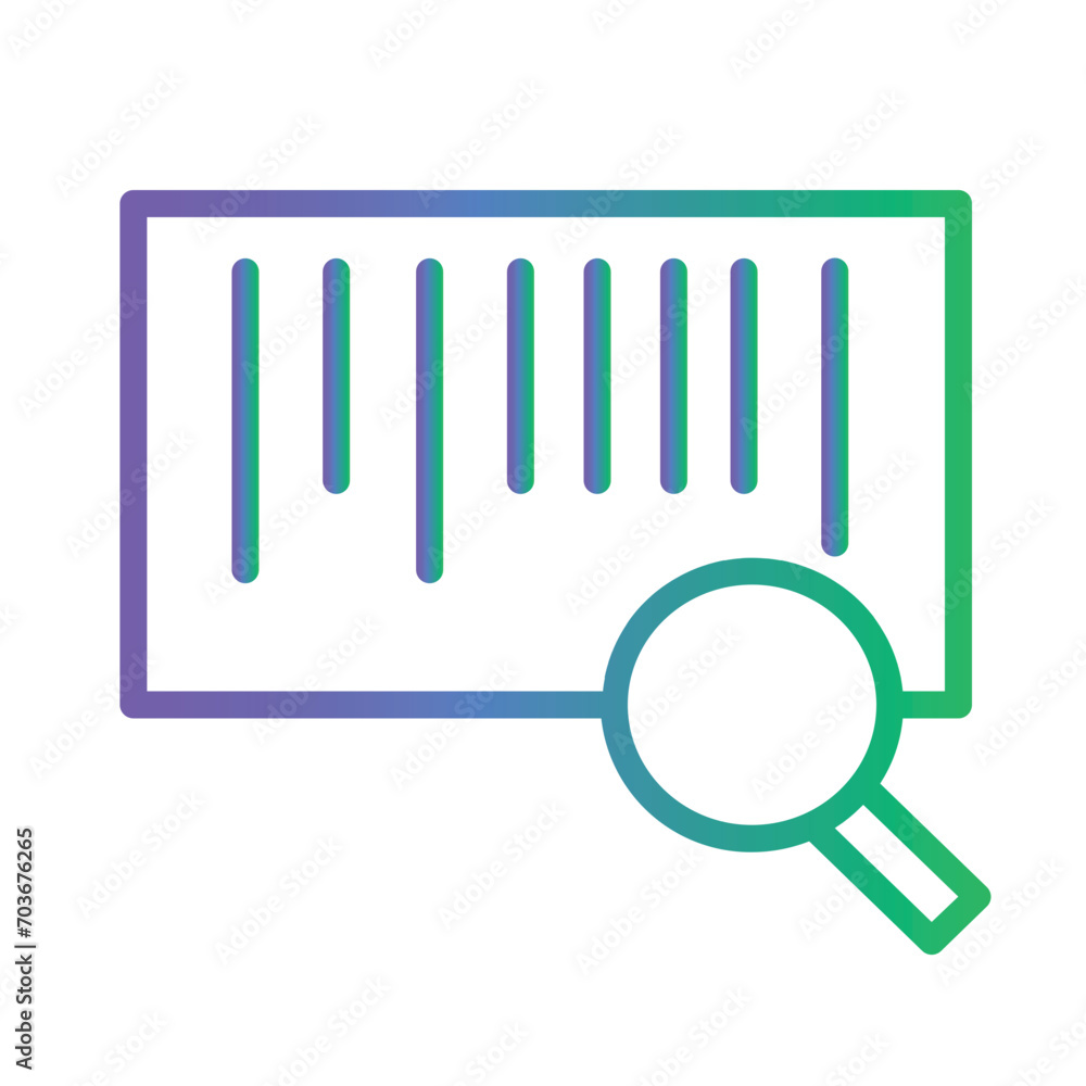Poster bar code commerce gradient outline icon