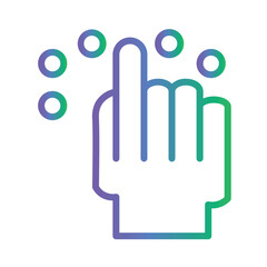 Braille Disability Reading Gradient Outline Icon