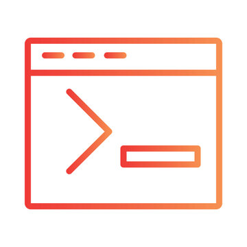 Code Web Coding Gradient Outline Icon