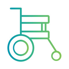 Wheelchair Disability Medical Gradient Outline Icon
