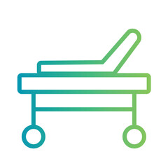 Bed Disability Hospital, Gradient Outline Icon