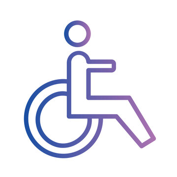 Accessible Disability Disabled Gradient Outline Icon
