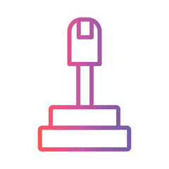 Gear Stick Car Gradient Outline Icon