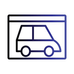 Lessons Driving School Gradient Outline Icon