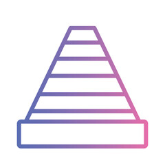 Traffic Cone Urban Gradient Outline Icon