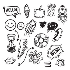 Hand drawn doodles scribble Vector EPS 10.eps