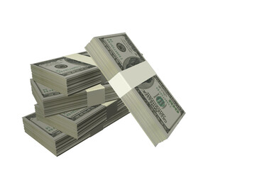 dollars buddles isolated in white background