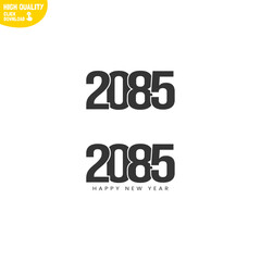 Creative Happy New Year 2085 Logo Design