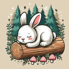 cute bunny mode sloth on