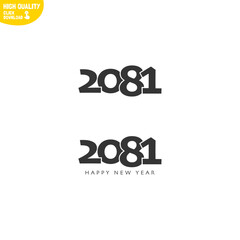 Creative Happy New Year 2081 Logo Design