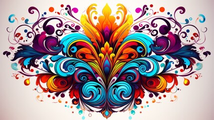 Fusion of colors forming an intricate and eye catching design