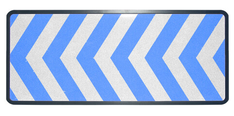 Chevrons bleus sur plaque d’immatriculation sans marquage 