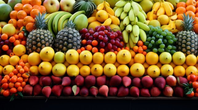 Colorful fruit display, a testament to Mother Nature