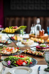 appetizers on the wedding table