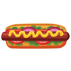 hot dog isolated on white