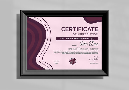 Classical Certificate Design Layout