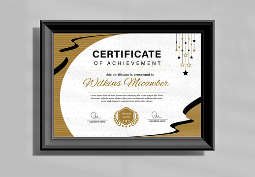 Classical Certificate Template Layout