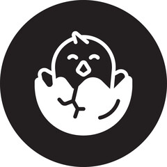 Obraz premium chick glyph icon