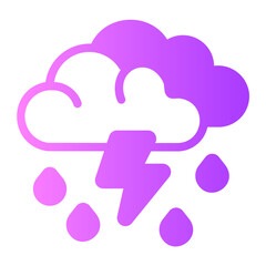 thunderstorm gradient icon