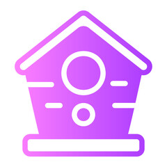 birdhouse gradient icon
