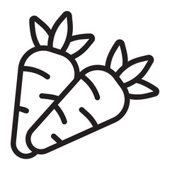 carrot line icon